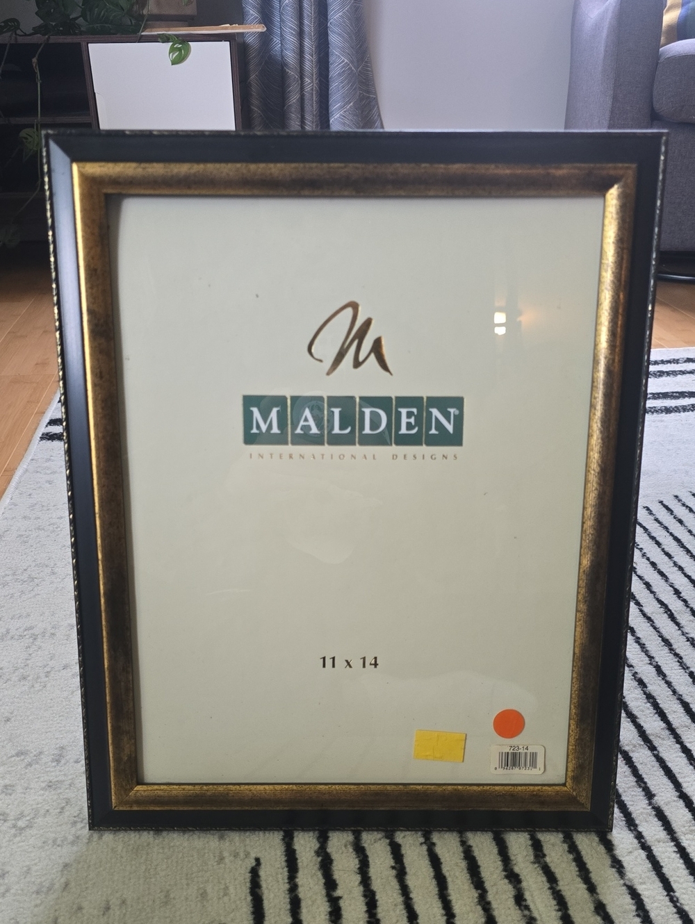 Malden Black and Gold Picture Frame with Inner Gold Trim